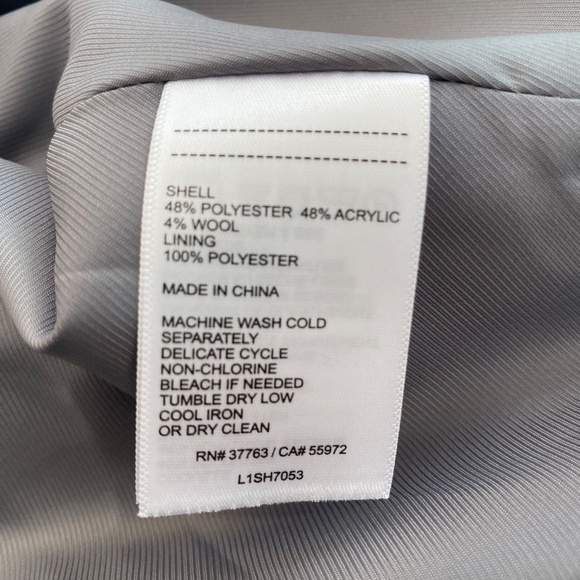 Laundry Shelli Segal wool blend double breast collared jacket light mixed grey - Picture 13 of 14